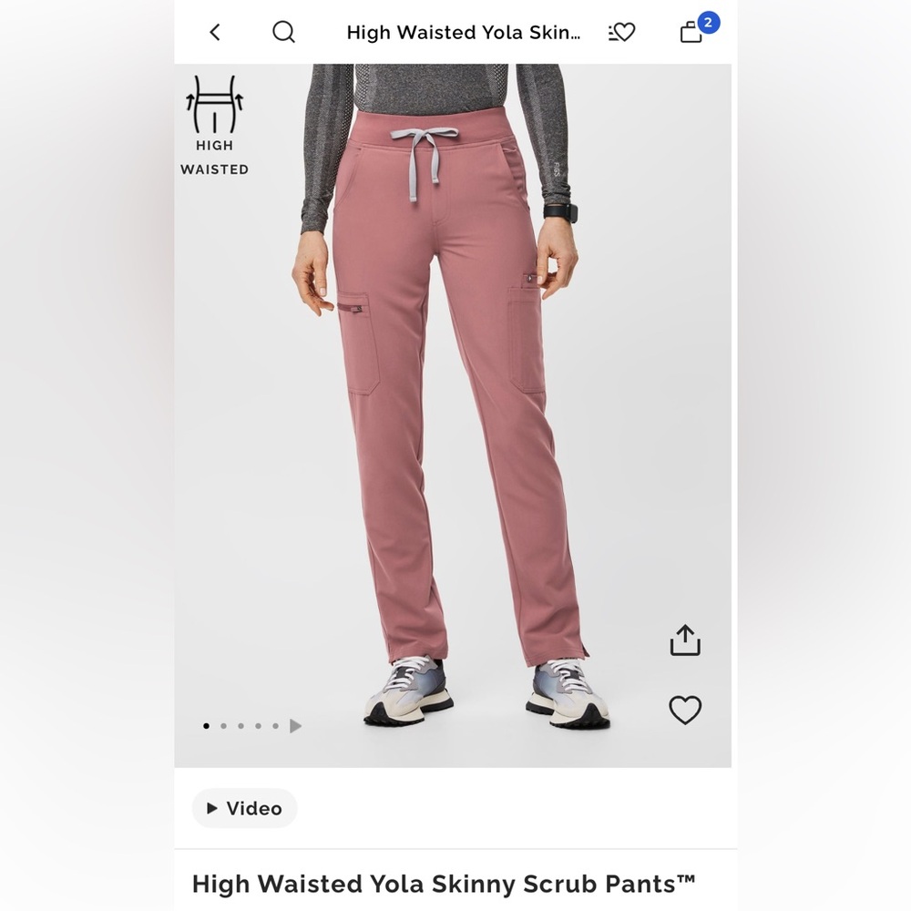 Figs Women's Dusty Rose Jogger Pants